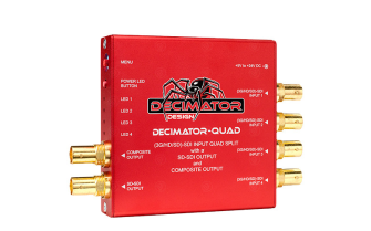 Decimator QUAD: 3G/HD/SD-SDI Quad Split Multi-Viewer, SD-SDI &amp; Comp. Outputs
